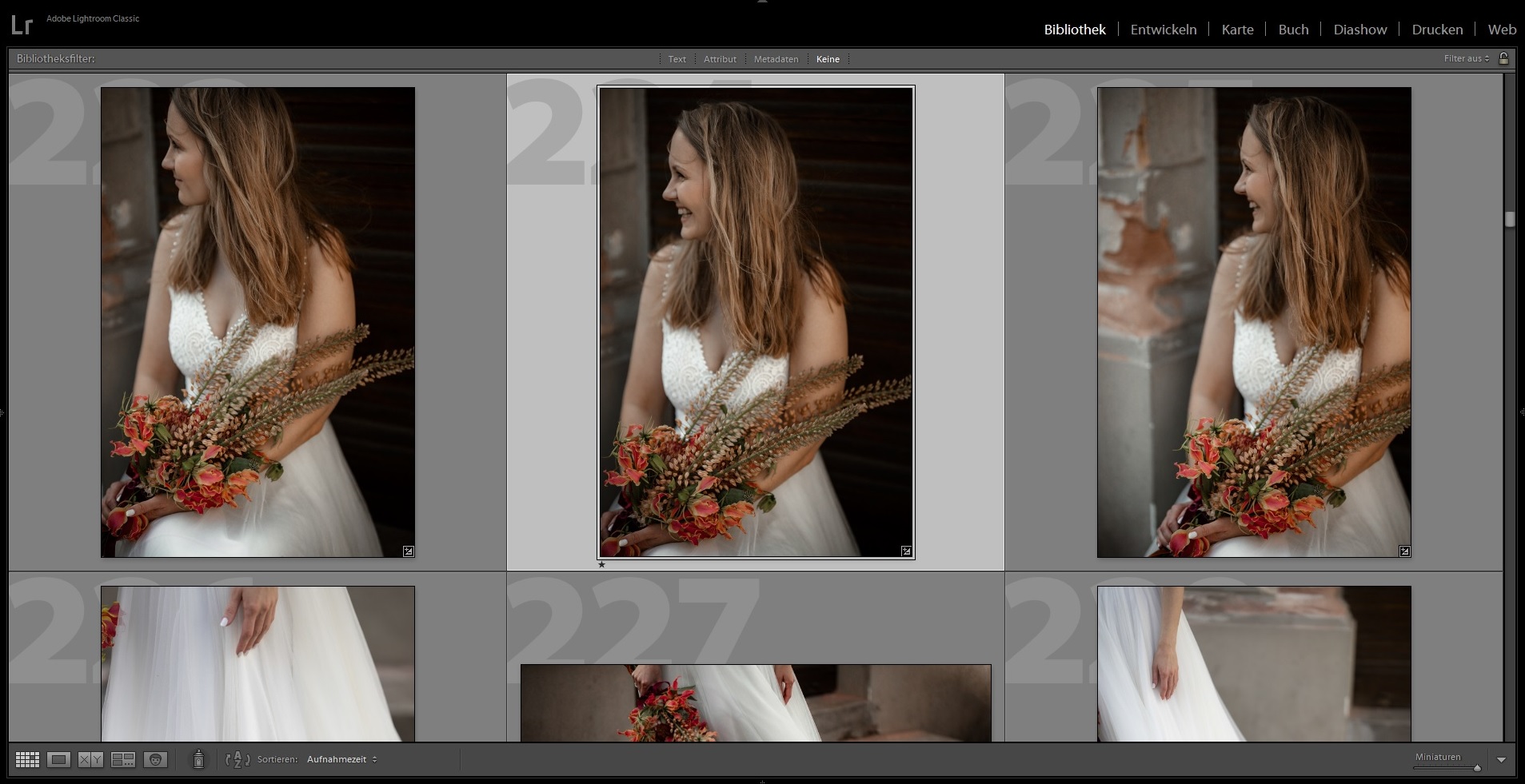 Color Grading - bildauswahl in lightroom 2