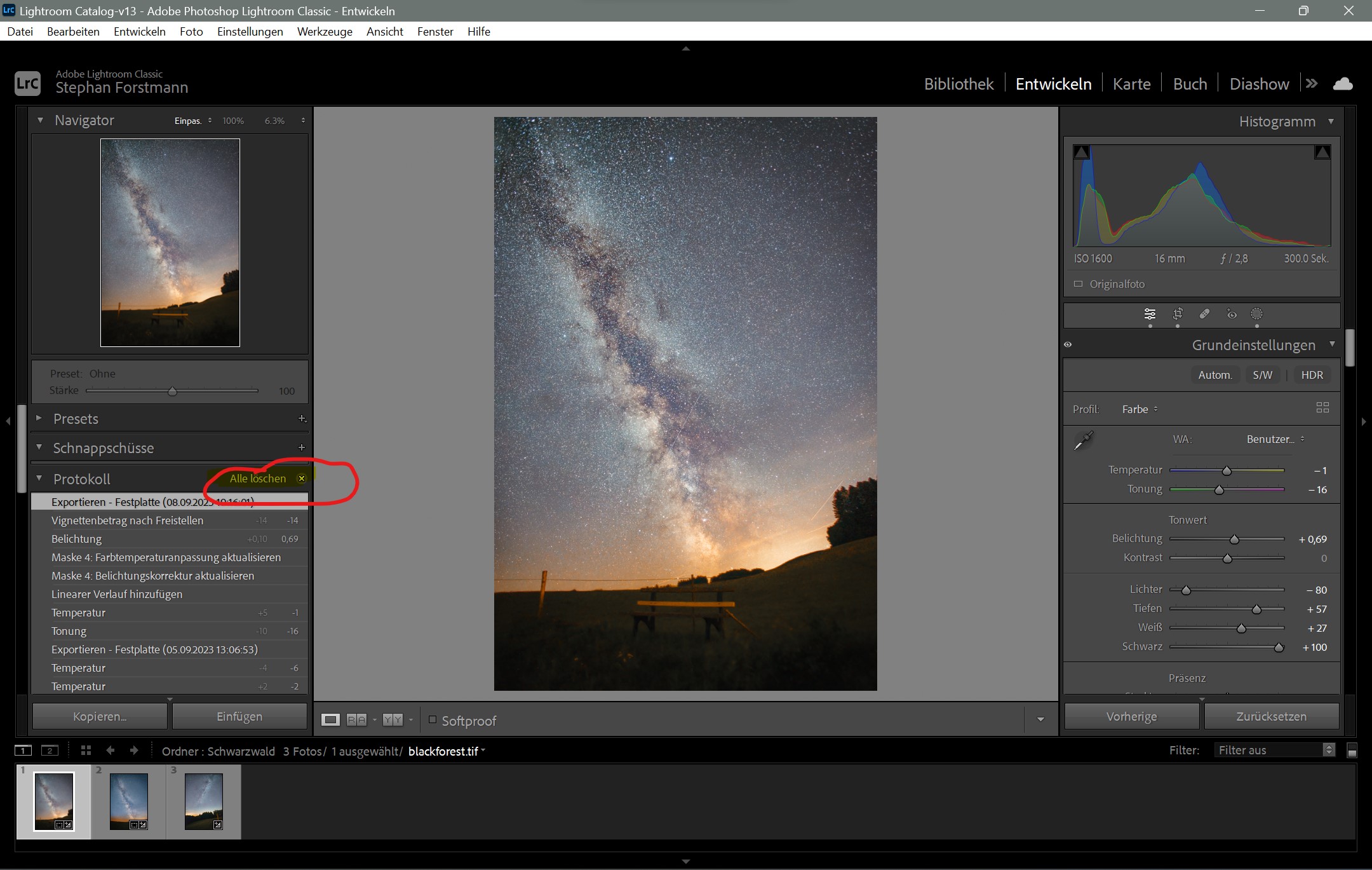 Metadaten - lightroom schneller machen protokoll