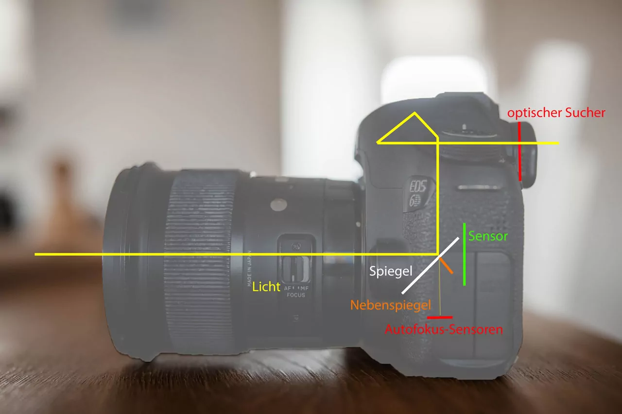 DSLR - spiegelreflex vs systemkamera bauweise