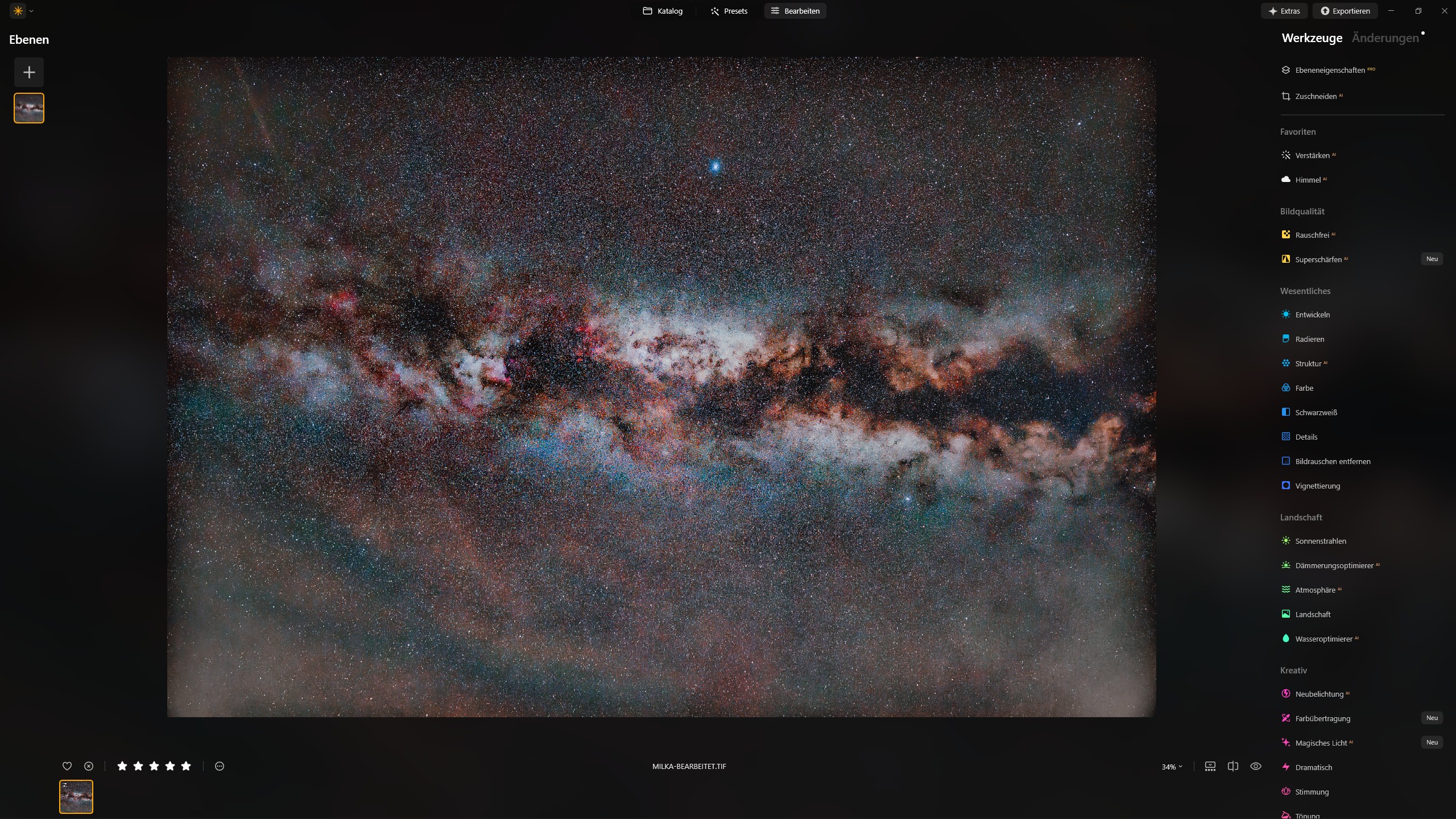 Die besten Lightroom Alternativen für Fotografen und Kreative in 2025 - luminar neo werkzeuge